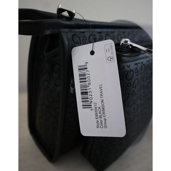 Guess E8930412 Women's Black Crimson Debossed Cosmetic Make Up Travel Cases - Picture 14 of 16